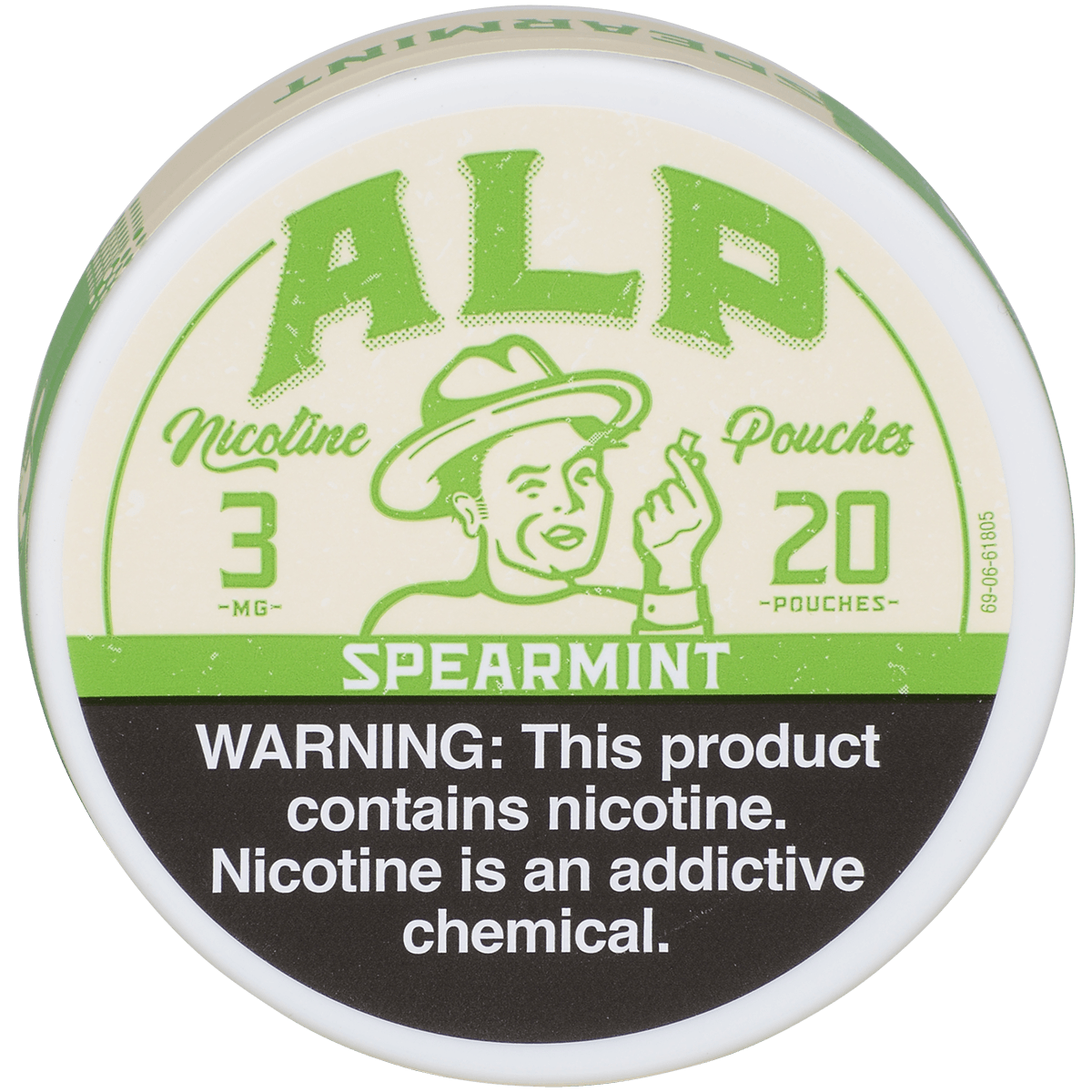 Alp Nicotine Pouches Spearmint 3 Mg 1/5 Tins
