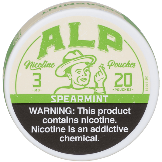 Alp Nicotine Pouches Spearmint 3 Mg 1/5 Tins
