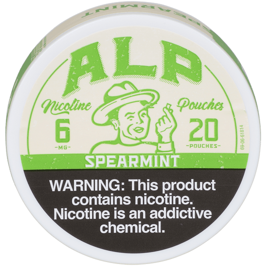 Alp Nicotine Pouches Spearmint 6 Mg 1/5 Tins
