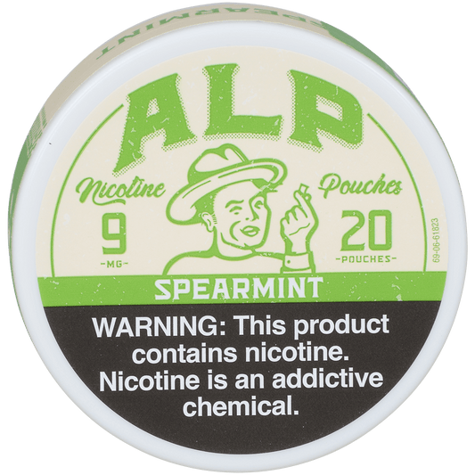 Alp Nicotine Pouches Spearmint 9 Mg 1/5 Tins