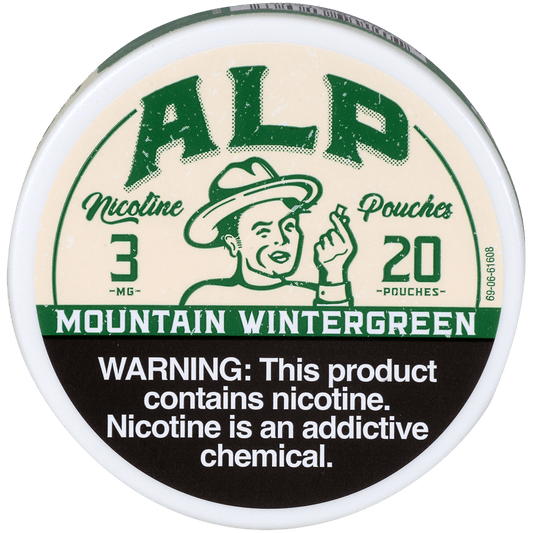 Alp Nicotine Pouches Mountian Wintergreen 3 Mg 1/5 Tins