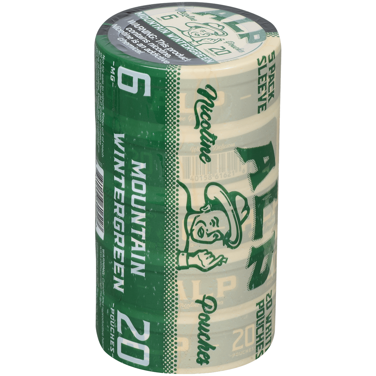 Alp Nicotine Pouches Mountian Wintergreen 6 Mg 1/5 Tins