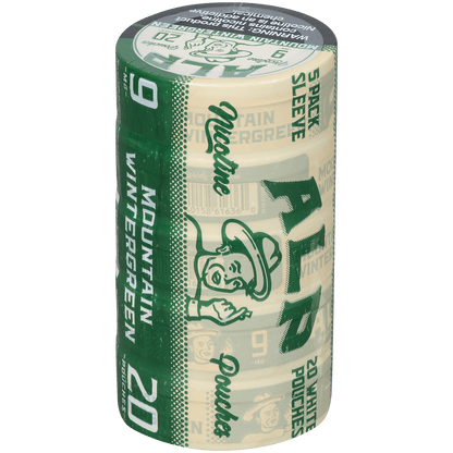 Alp Nicotine Pouches Mountian Wintergreen 9 Mg 1/5 Tins