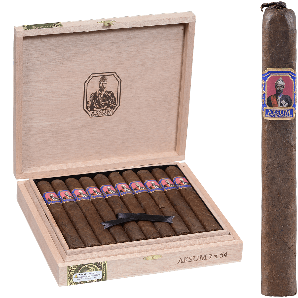 Foundation Aksum Double Corona Maduro 10 Ct Box 7x54