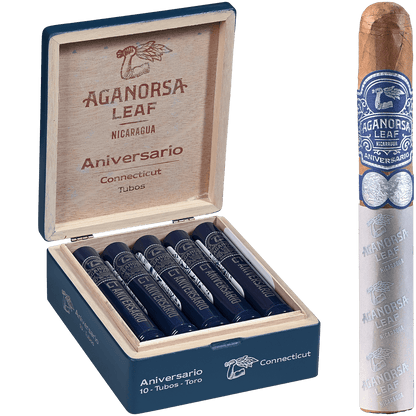 AGANORSA LEAF ANIVERSARIO CT TORO TUBO 10 CT.  6x52