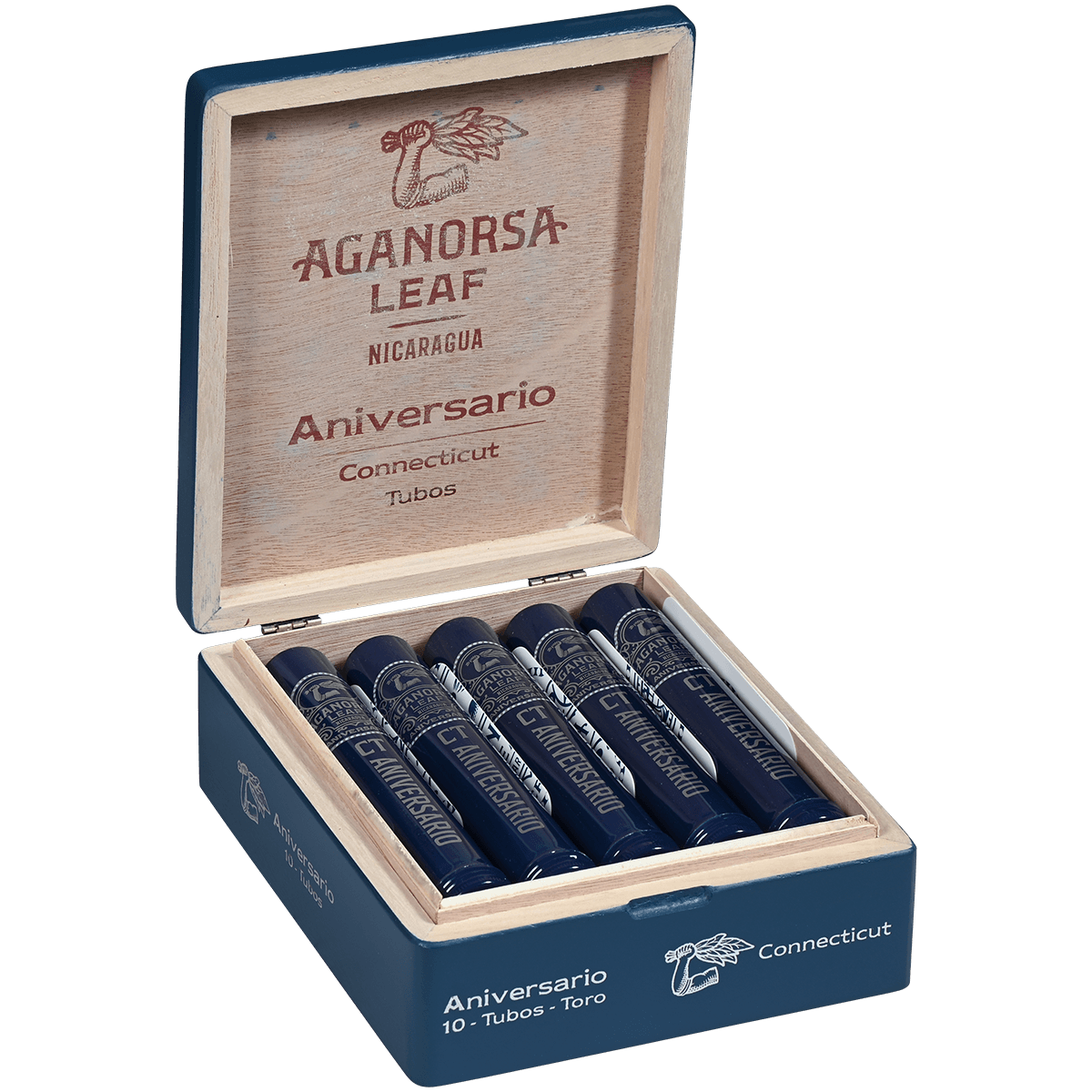 AGANORSA LEAF ANIVERSARIO CT TORO TUBO 10 CT.  6x52