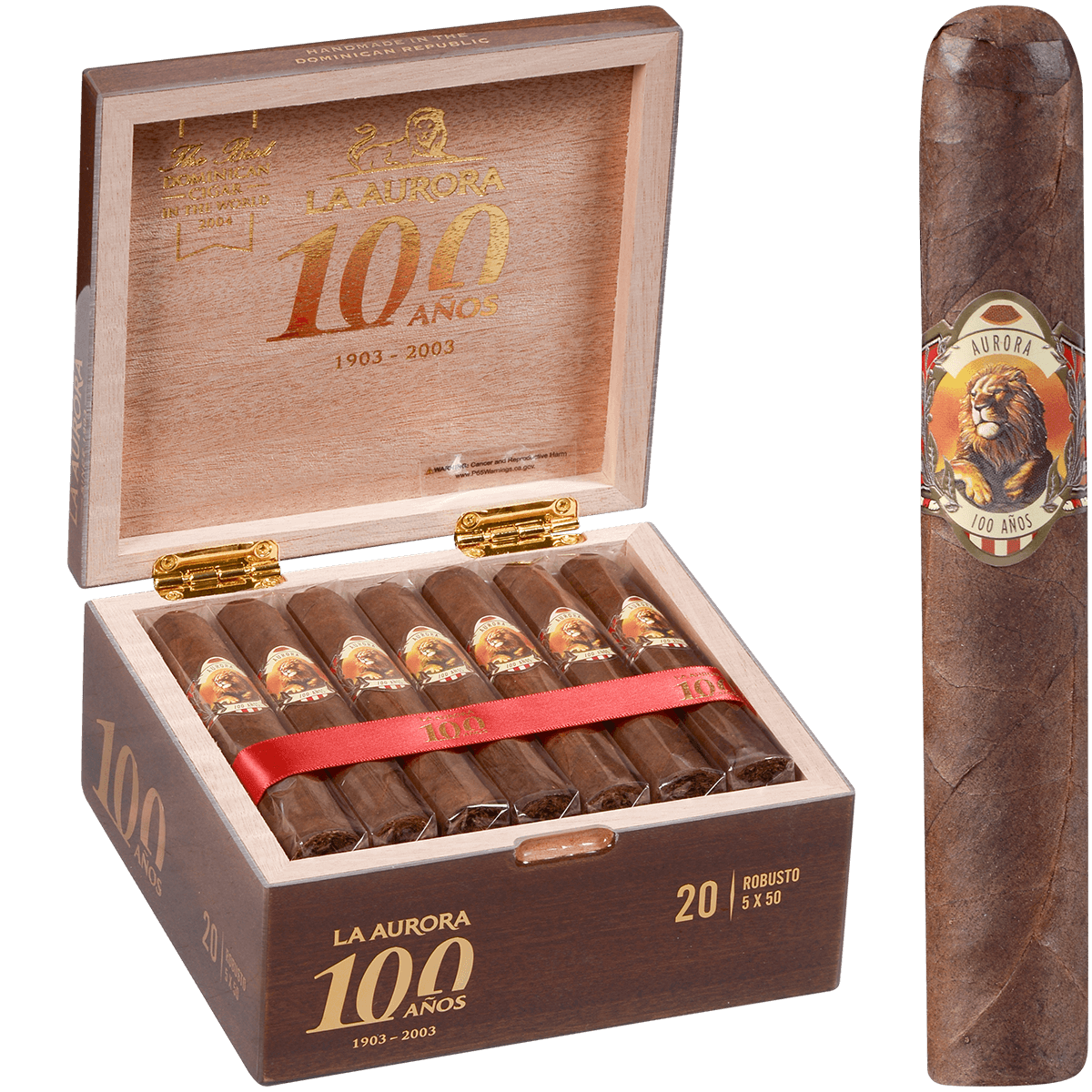 La Aurora 100 Anos Robusto Corojo 5X50 20 Ct Box