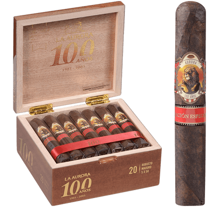 La Aurora 100 Anos Robusto Especial Connecticut Broad Leaf 5X50 20 Ct Box