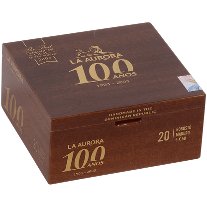 La Aurora 100 Anos Robusto Especial Connecticut Broad Leaf 5X50 20 Ct Box