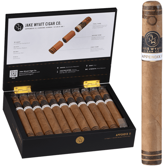 Jake Wyatt Gourmet Collection Appendix Ii Corona Gorda Connecticut 22 Ct. Box 5.63X46