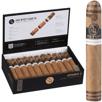 Jake Wyatt Gourmet Collection Appendix Ii Robusto Connecticut 22 Ct. Box 5.00X50