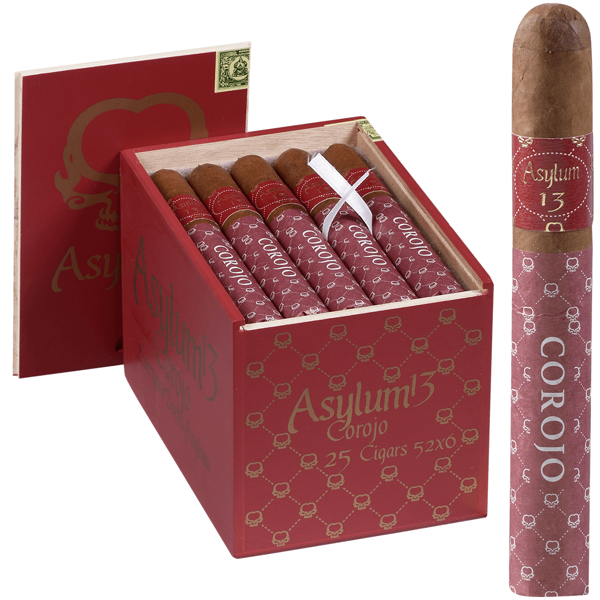 Asylum Authentic Corojo 25 Ct. Box 6 X 52
