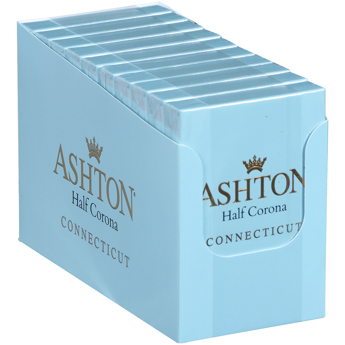 Ashton Classic Half Corona Connecticut 10/5 Packs 4.12X37