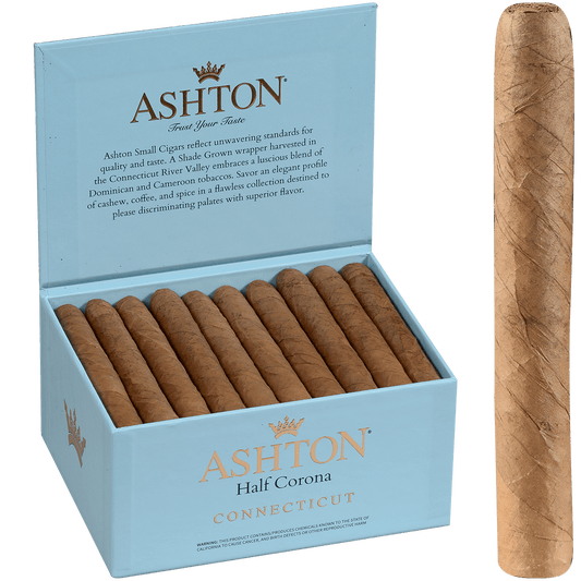 Ashton Classic Half Corona Connecticut 50 Ct. Box 4.12X37