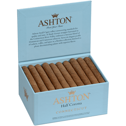 Ashton Classic Half Corona Connecticut 50 Ct. Box 4.12X37
