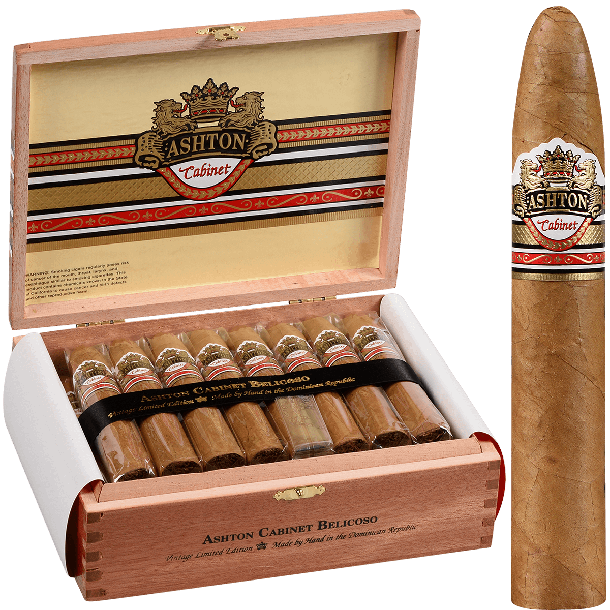 Ashton Cabinet Belicoso 25 Ct. Box 5.25X52