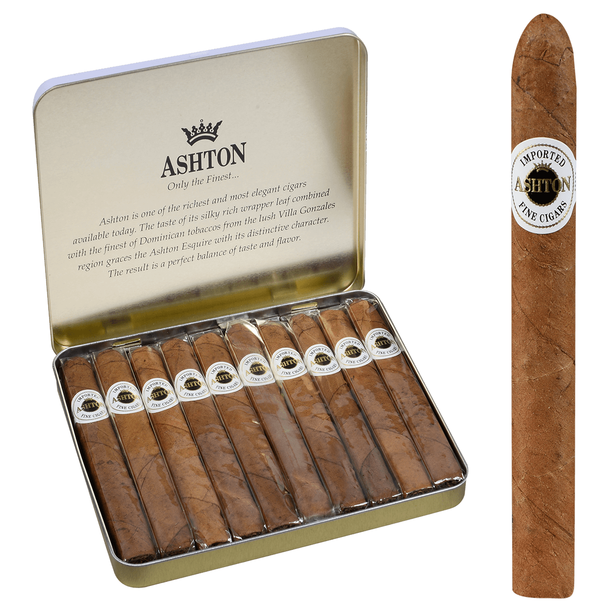 Ashton Esquire Natural 10/10 Tins 4.25X32
