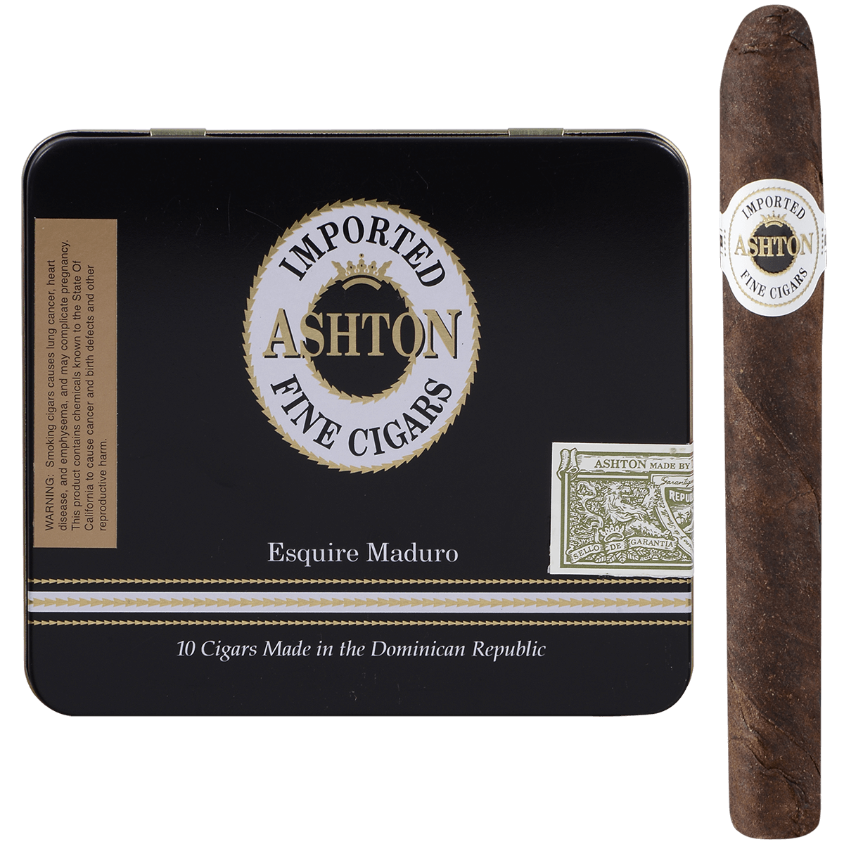 Ashton Esquire Maduro 10/10 Tins 4.25X32