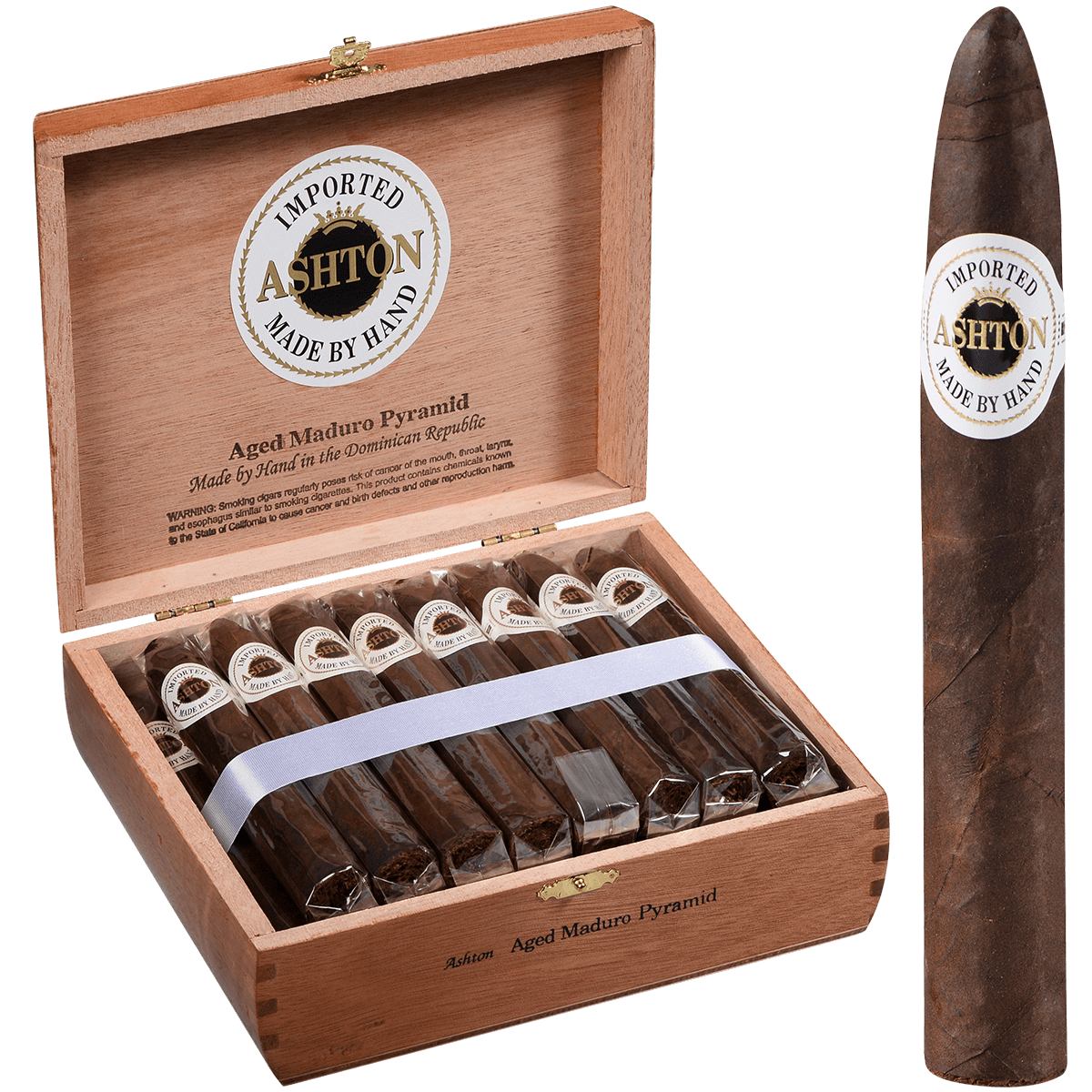Ashton Aged Maduro Pyramid 25 Ct. Box 6.00X52