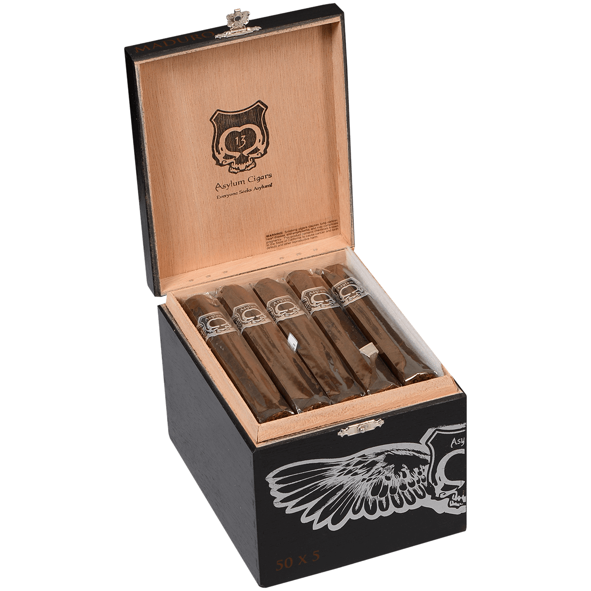 Asylum Nyctophilia Maduro 50X5 25 Ct. Box 5.00X50