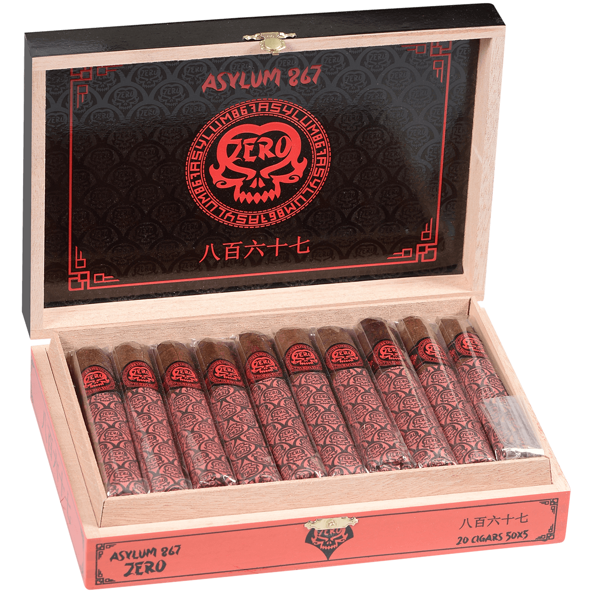 Asylum 867 Zero Robusto 20 Ct. Box 5.00X50