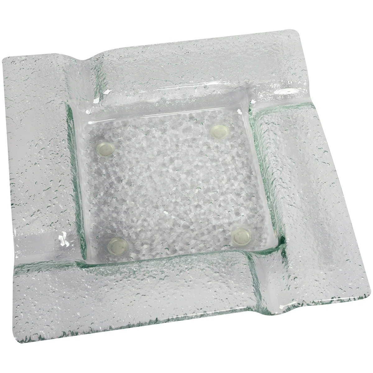 Ashtray Cigar Craftsmans Bench Verrazano Glass 4 Cigar 8 3 4" X 8 3 4"