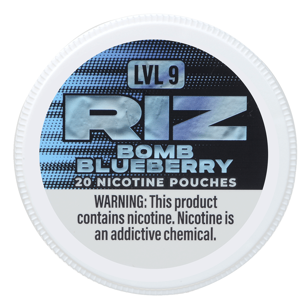 Riz Nicotine Pouches Bomb Blueberry 12Mg Lvl9 5Pk 20 Pouches/Can