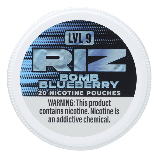 Riz Nicotine Pouches Bomb Blueberry 12Mg Lvl9 5Pk 20 Pouches/Can