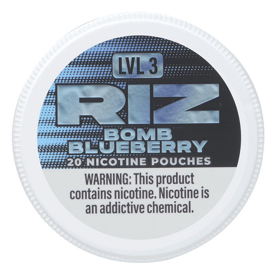 Riz Nicotine Pouches Bomb Blueberry 6Mg Lvl3 5Pk 20 Pouches/Can