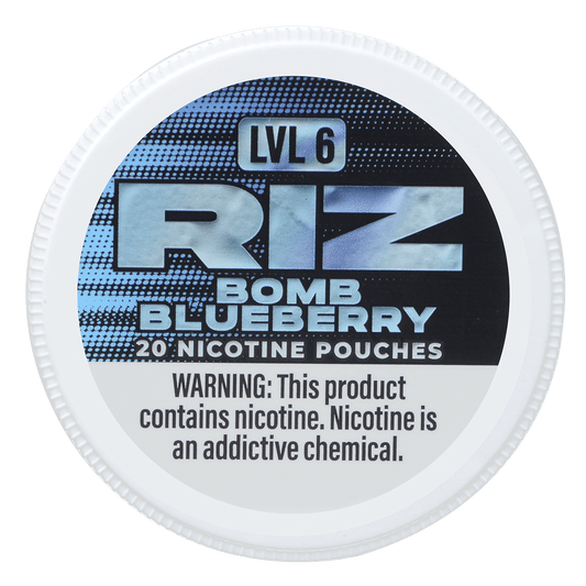 Riz Nicotine Pouches Bomb Blueberry 9Mg Lvl6 5Pk 20 Pouches/Can