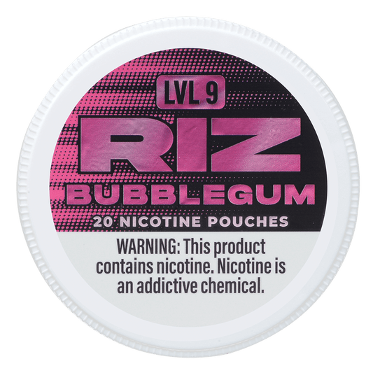 Riz Nicotine Pouches Bubblegum 12Mg Lvl 9 5Pk 20 Pouches /Can