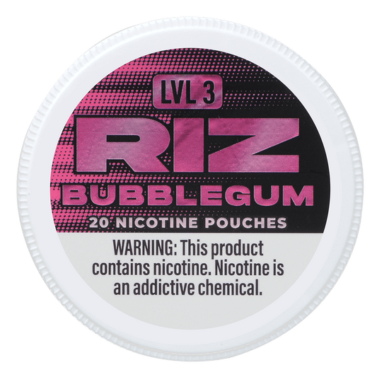 Riz Nicotine Pouches Bubblegum 6Mg Lvl 3 5Pk 20 Pouches /Can