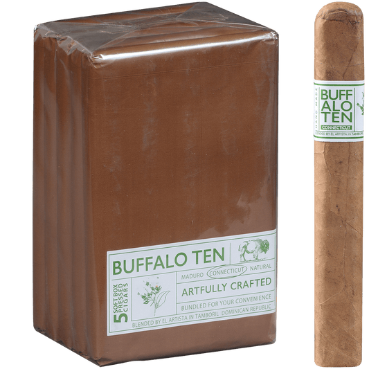 Buffalo Ten By Artista Cigars Toro Connecticut Display Refill Packs 5/5 Ct. 6.00X60