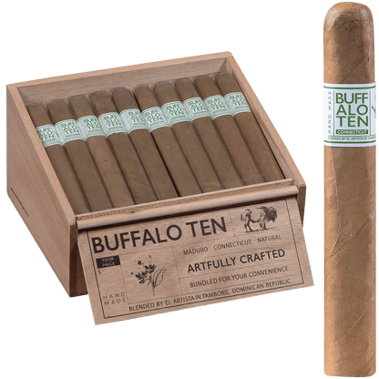 Buffalo Ten By Artista Cigars Toro Connecticut 40 Ct. Tray 6.00X60