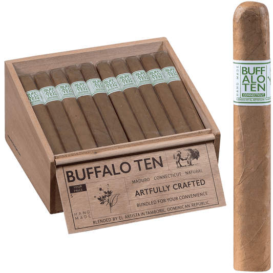 Buffalo Ten By Artista Cigars Toro Connecticut 40 Ct. Tray 6.00X60