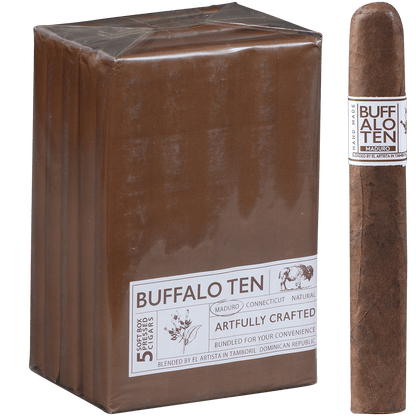 Buffalo Ten By Artista Cigars Toro Maduro Display Refill Packs 5/5 Ct. 6.00X60