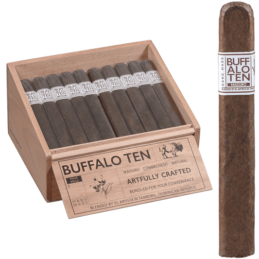 Buffalo Ten By Artista Cigars Toro Maduro 40 Ct. Tray 6.00X60