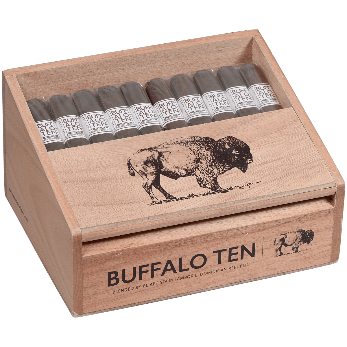 Buffalo Ten By Artista Cigars Toro Maduro 40 Ct. Tray 6.00X60