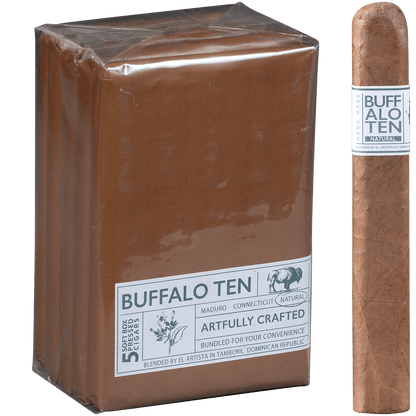 Buffalo Ten By Artista Cigars Toro Natural Display Refill Packs 5/5 Ct. 6.00X60