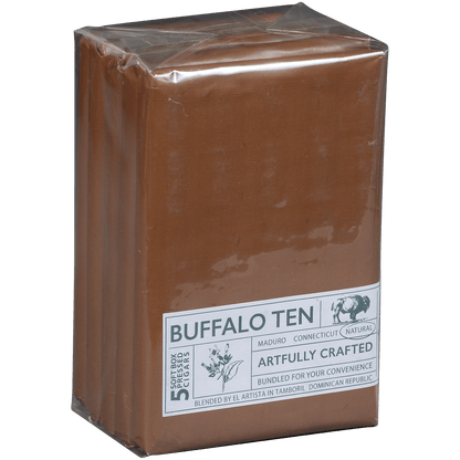 Buffalo Ten By Artista Cigars Toro Natural Display Refill Packs 5/5 Ct. 6.00X60