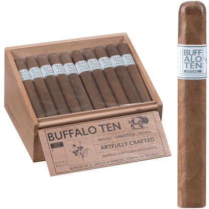 Buffalo Ten By Artista Cigars Toro Natural 40 Ct. Tray 6.00X60