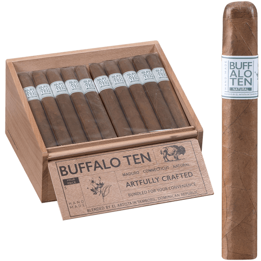 Buffalo Ten By Artista Cigars Toro Natural 40 Ct. Tray 6.00X60