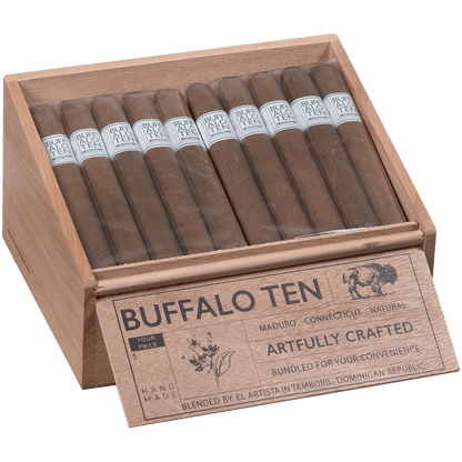 Buffalo Ten By Artista Cigars Toro Natural 40 Ct. Tray 6.00X60