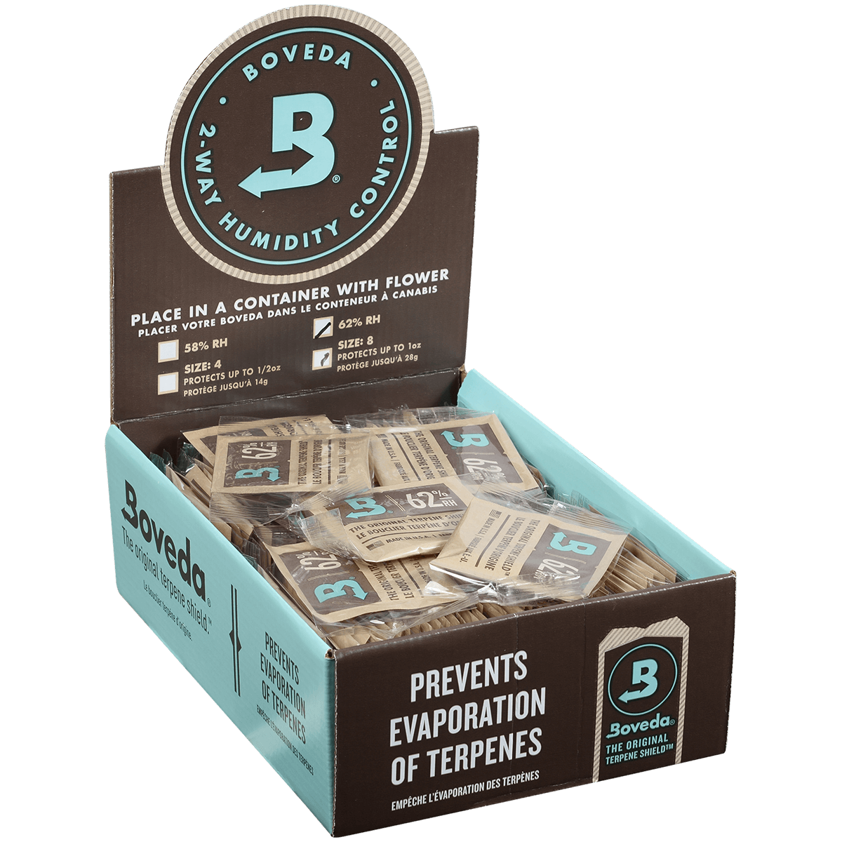 Humidifier Boveda Humidipak 62% Relative Humidity 8 Gram 100 Ct. Box