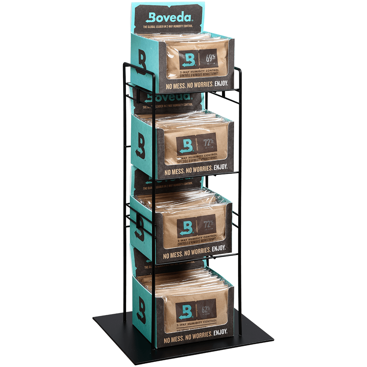 Humidifier Boveda Pre-Packed Display 4 Ct (Holds 2-72% 1-69% 1-62%)