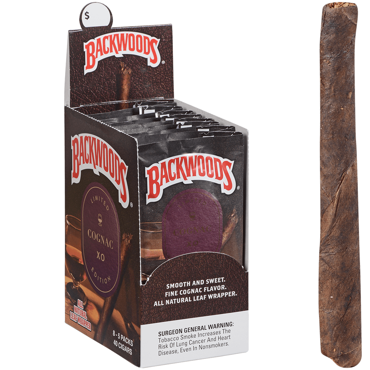 Backwoods Cognac Xo 8/5 Packs 4.50X32