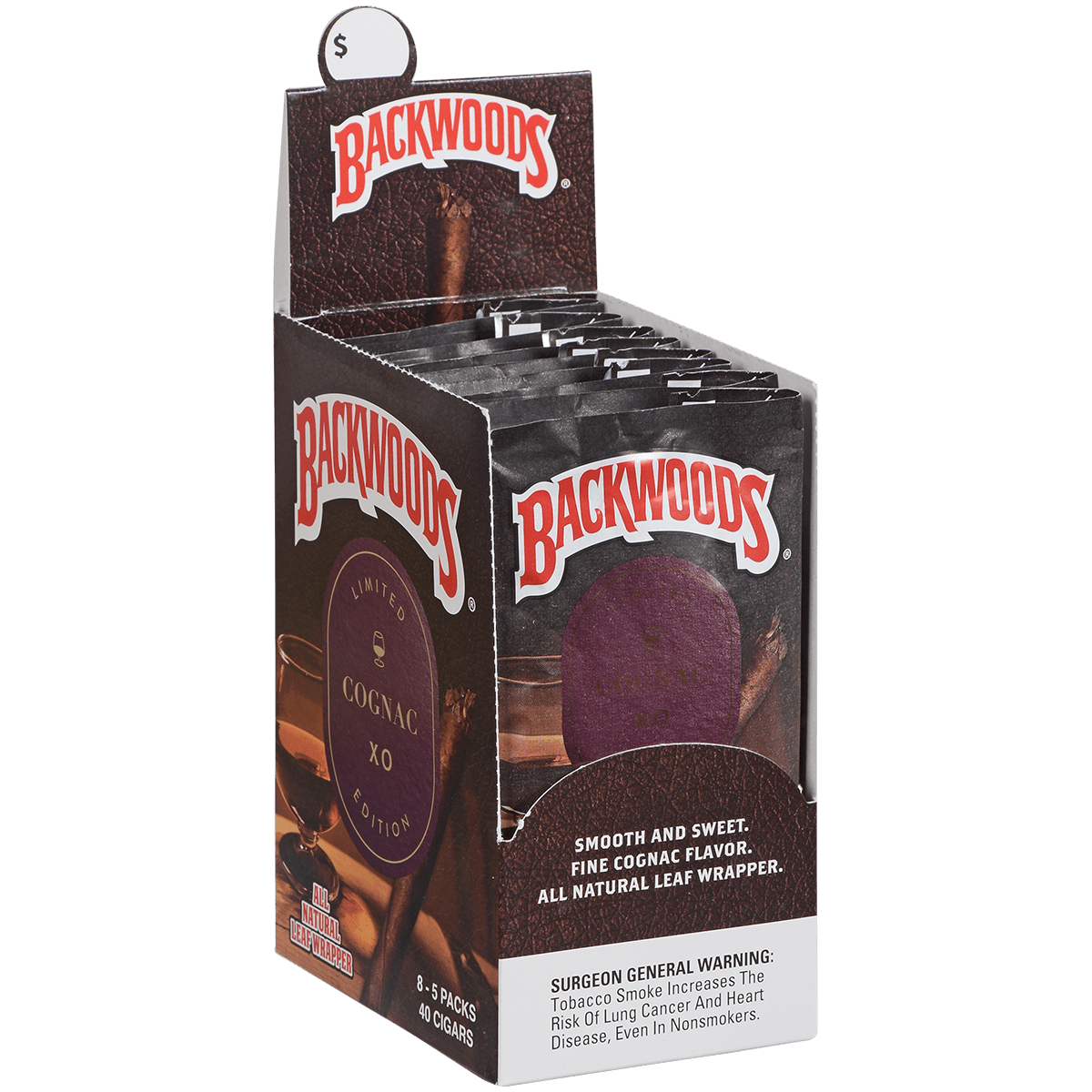 Backwoods Cognac Xo 8/5 Packs 4.50X32