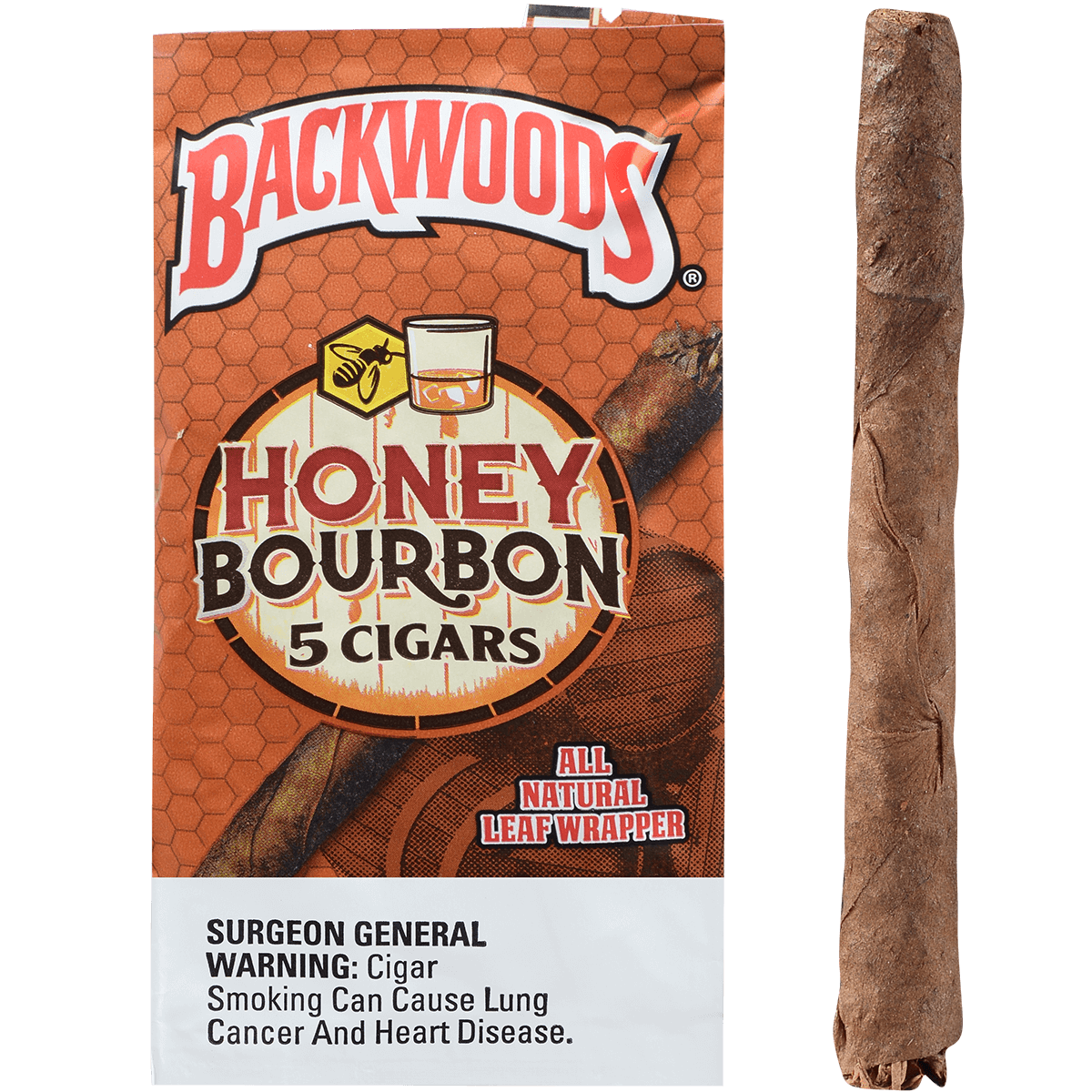 Backwoods Honey Bourbon 8/5 Packs 4.50X32