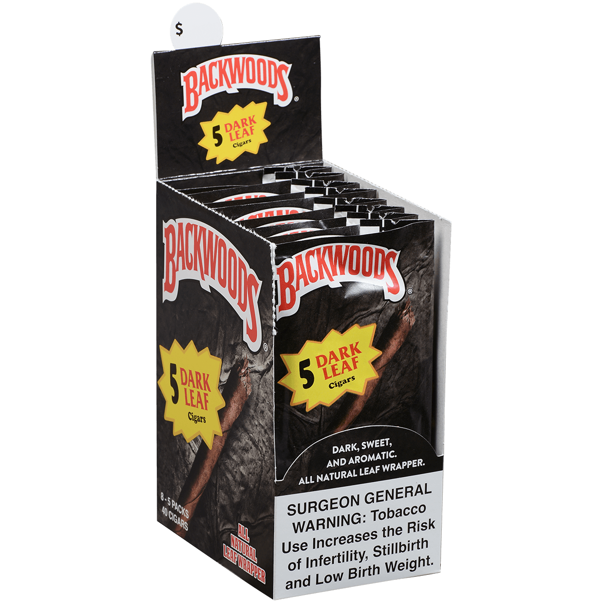 Backwoods Dark Leaf 8/5 Packs 4.50X32