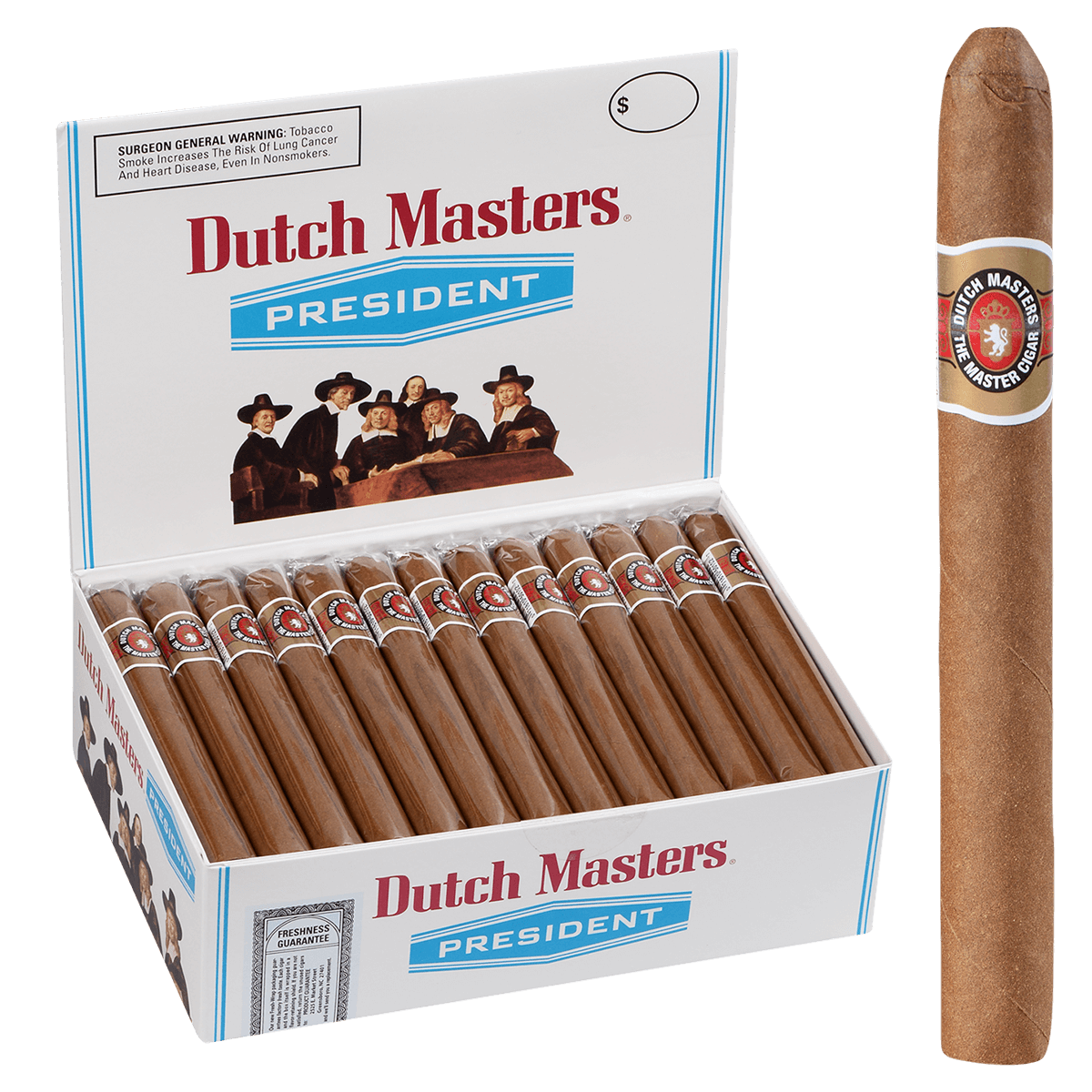 Dutch Masters President 50 Ct. Box 5.63X40